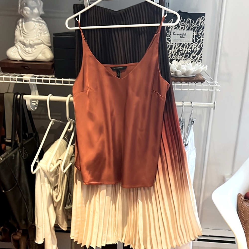 Skirt and Cami xs rust- set